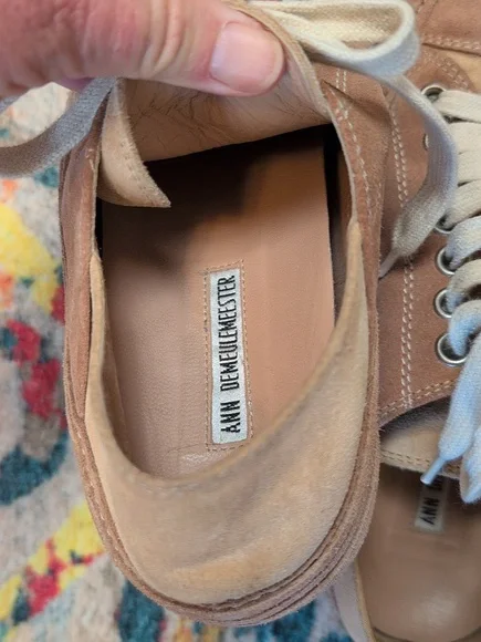 Ann Demeulemeester blush suede sneakers 37 - Picture 3 of 10